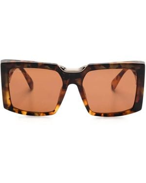 Max Mara Eyewear Square-Frame Sunglasses - Brown