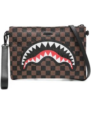 Sprayground Clutch A Scacchi - Nero