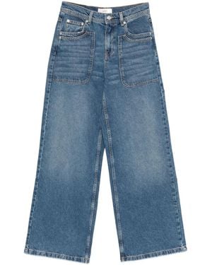 Ba&sh Zoel Patch-Pocket Jeans - Blue