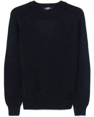 K-Way Ribbed-Knit Jumper - Blue