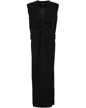 BOTTER Robe Longue À Détail Torsadé - Noir