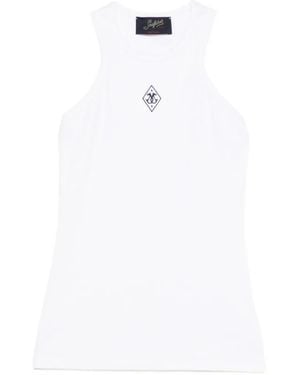 The Seafarer Logo Print Top - White