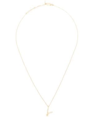 Missoma Curly Molten Mini Inicial-V Necklace - White