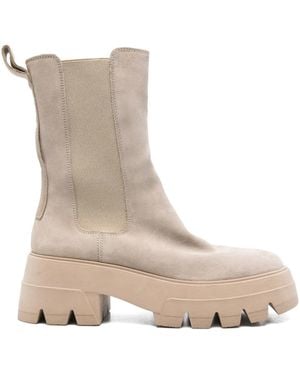 Marc O' Polo 70Mm Elasticated-Panel Platform Boots - Natural