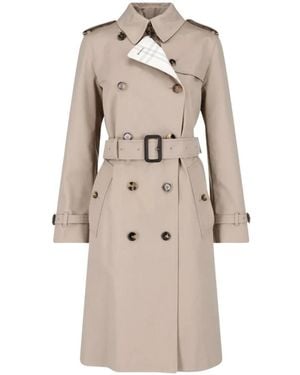 Burberry Trenchcoat Mit Gürtel - Natur