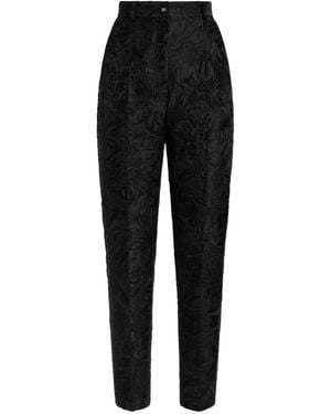 Dolce & Gabbana Jacquard Trousers - Black