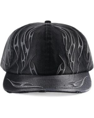 HELLSTAR Embroidered Distressed Baseball Cap - Black