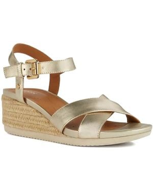 Geox Alpargatas Ischia Corda con cuña - Marrón