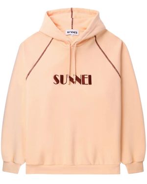 Sunnei Printed Hoodie - Natural