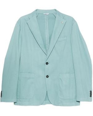 Manuel Ritz Chevron-Weave Blazer - Blue