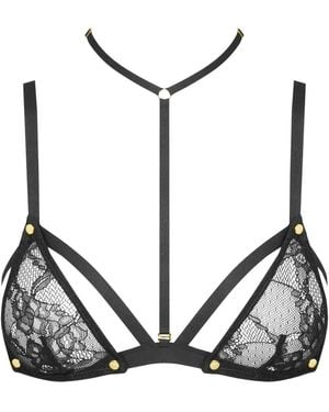 Maison Close Sujetador Jeux Magnétiques Con Diseño Triangular - Negro