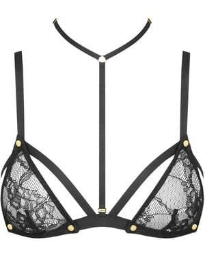 Maison Close Jeux Magnétiques Triangle Harness Bra - Black