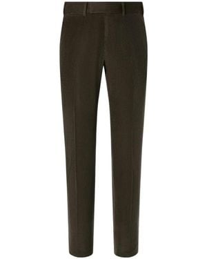 ZEGNA Dark- Royal Cord Trousers - Black