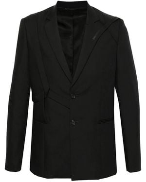 HELIOT EMIL Equilibrium Single-Breasted Blazer - Black