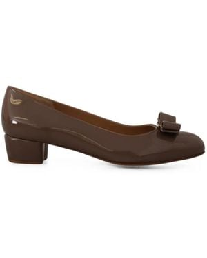 Ferragamo Vara Bow Pumps - Brown
