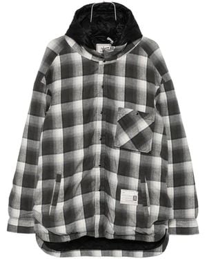 Maison Mihara Yasuhiro Check-Pattern Hooded Jacket - Black