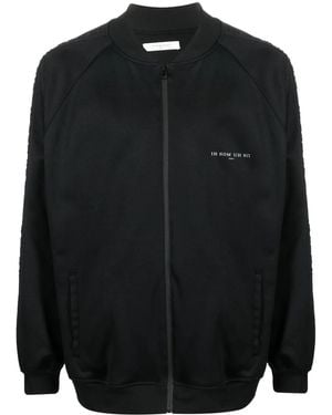 ih nom uh nit Bomberjack Met Print - Zwart