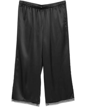 STAUD Lace Trim Trousers - Black