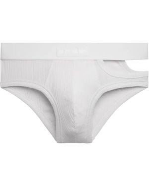 Louis-Gabriel Nouchi Gerippter Slip - Weiß