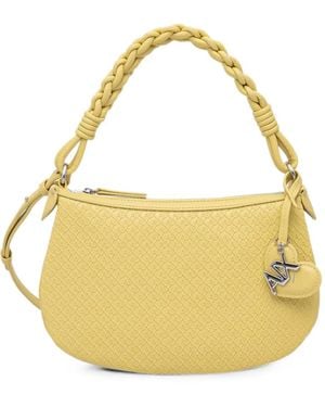 ARMANI EXCHANGE Mini Sac Porté Épaule À Motif Monogrammé Embossé - Metallic