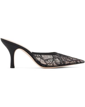 Loeffler Randall Layla 80Mm Muiltjes Met Kant - Zwart