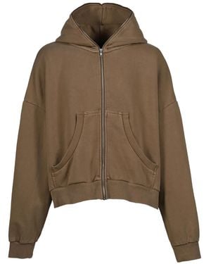 Entire studios Cotton Zip-Up Hoodie - Brown