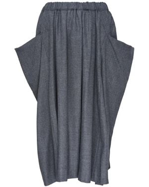 Comme des Garçons Stretchbund-Midirock Mit Einsätzen - Grau
