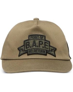 A Bathing Ape Logo-Patch Baseball Cap - Green