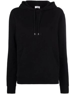 Saint Laurent Sudaderaegra cómoda bordado iico - Negro