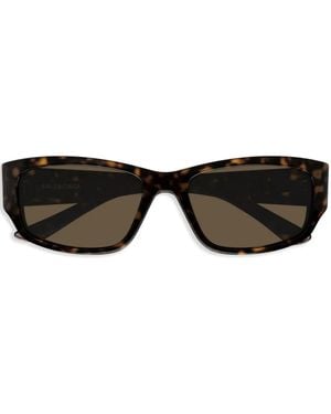 Balenciaga Rectangle-Frame Sunglasses - Black