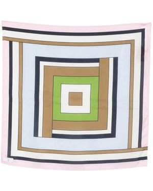 Marella Geometric-Print Scarf - White