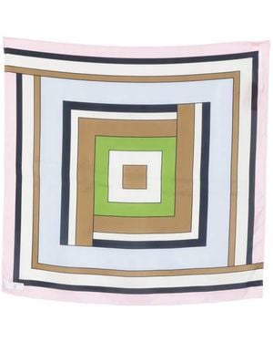 Marella Geometric-Print Scarf - White