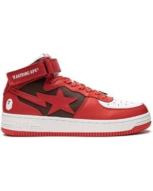 A Bathing Ape Bape Sta Mi #2 M2 Trainers - Red
