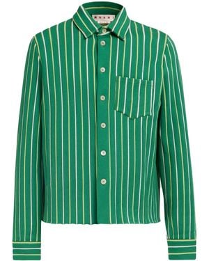 Marni Striped Long-Sleeve Shirt - Green