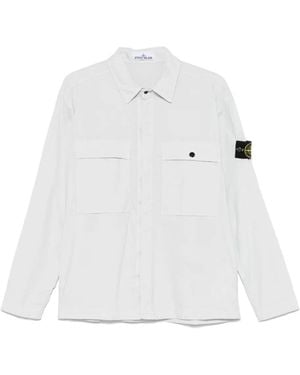 Stone Island コンパスバッジ オーバーシャツ - ホワイト