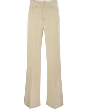 Dondup Flared Trousers - Natural