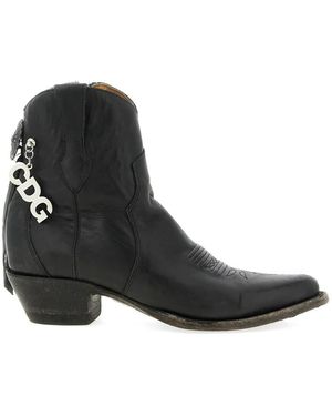 Comme des Garçons Botas Con Charm Del Logo De X Mexicana - Negro