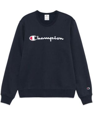 Champion Logo-Embroidered Sweatshirt - Blue