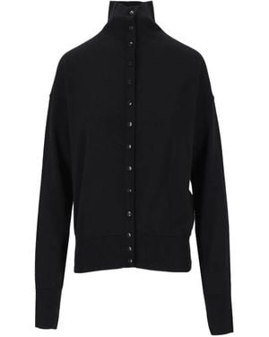 Barena Button-Up High-Neck Sweater - Black