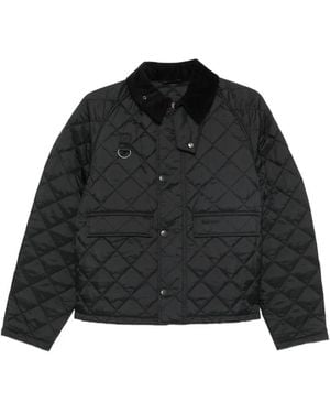 Barbour Quilted Corduroy-Collar Jacket - Black