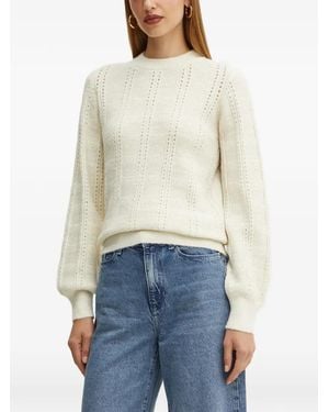 Silvian Heach Pull À Manches Bouffantes - Blanc