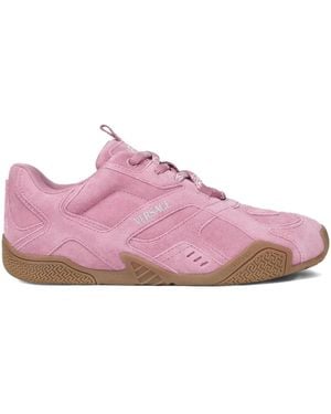 Versace Galaxia Suede Lace-Up Trainers - Pink