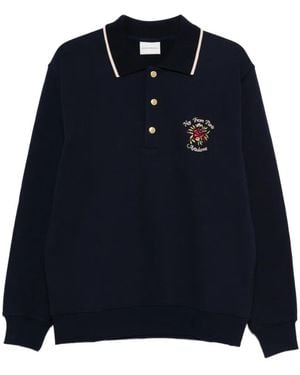 Drole de Monsieur エンブロイダリー スウェットシャツ - ブルー