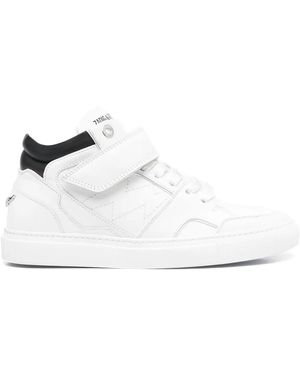 Zadig & Voltaire Zv1747 Mid Flash Leather High-top Trainers - White