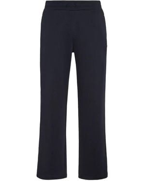 Billionaire Lion Logo-Patch Track Trousers - Blue