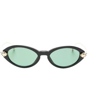 Cartier Gafas de sol con montura oval - Verde