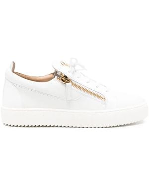 Giuseppe Zanotti Frankie zip-fastening lace-up sneakers - Weiß