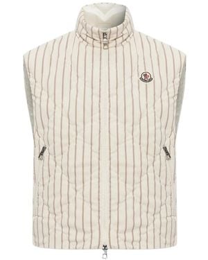 Moncler Aussa pinstriped quilted gilet - Weiß