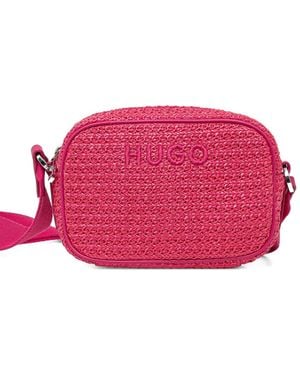HUGO Bel Woven Cross Body Bag - Pink