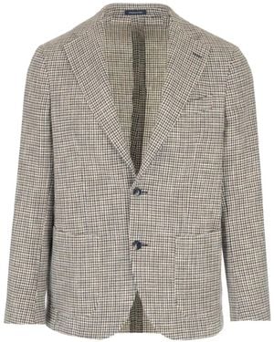 Al Duca d'Aosta Tweed Single-Breasted Jacket - Grey